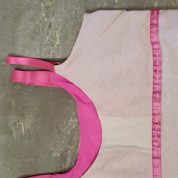 Lululemon MOVE double strap tank top. Stetchy. Built in bra. Pink. Size 10. - Picture 3 of 11